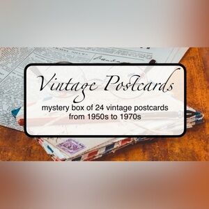 24 vintage postcards unposted from the 1950s to 1970s mystery box